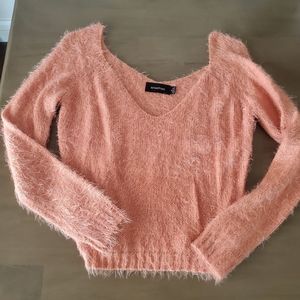 MINKPINK Fuzzy Vneck Sweater
